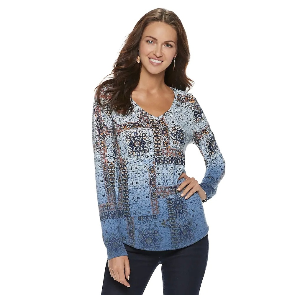 Sonoma Goods for Life Long Sleeve T-Shirt Blue